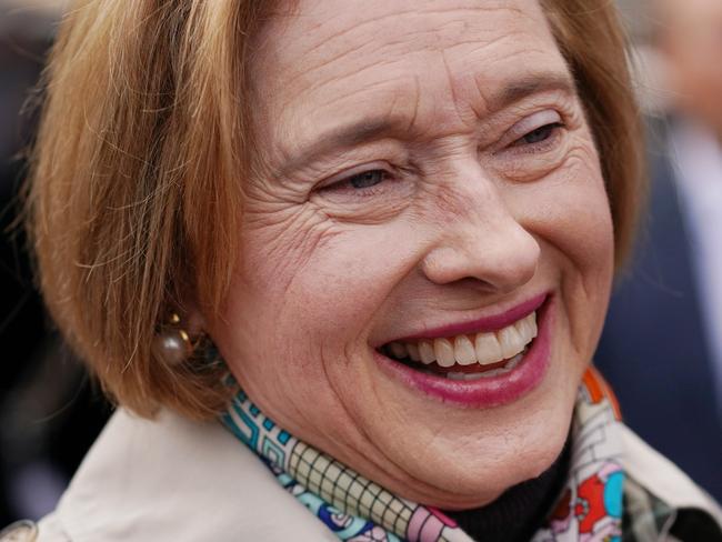 Trainer Gai Waterhouse is seen after Wolfe wins race 3, the Ladbrokes Coongy Cup, during the Blue Sapphire Stakes Day at Caulfield Racecourse in Melbourne, Wednesday, October 16, 2019. (AAP Image/Michael Dodge) NO ARCHIVING, EDITORIAL USE ONLY