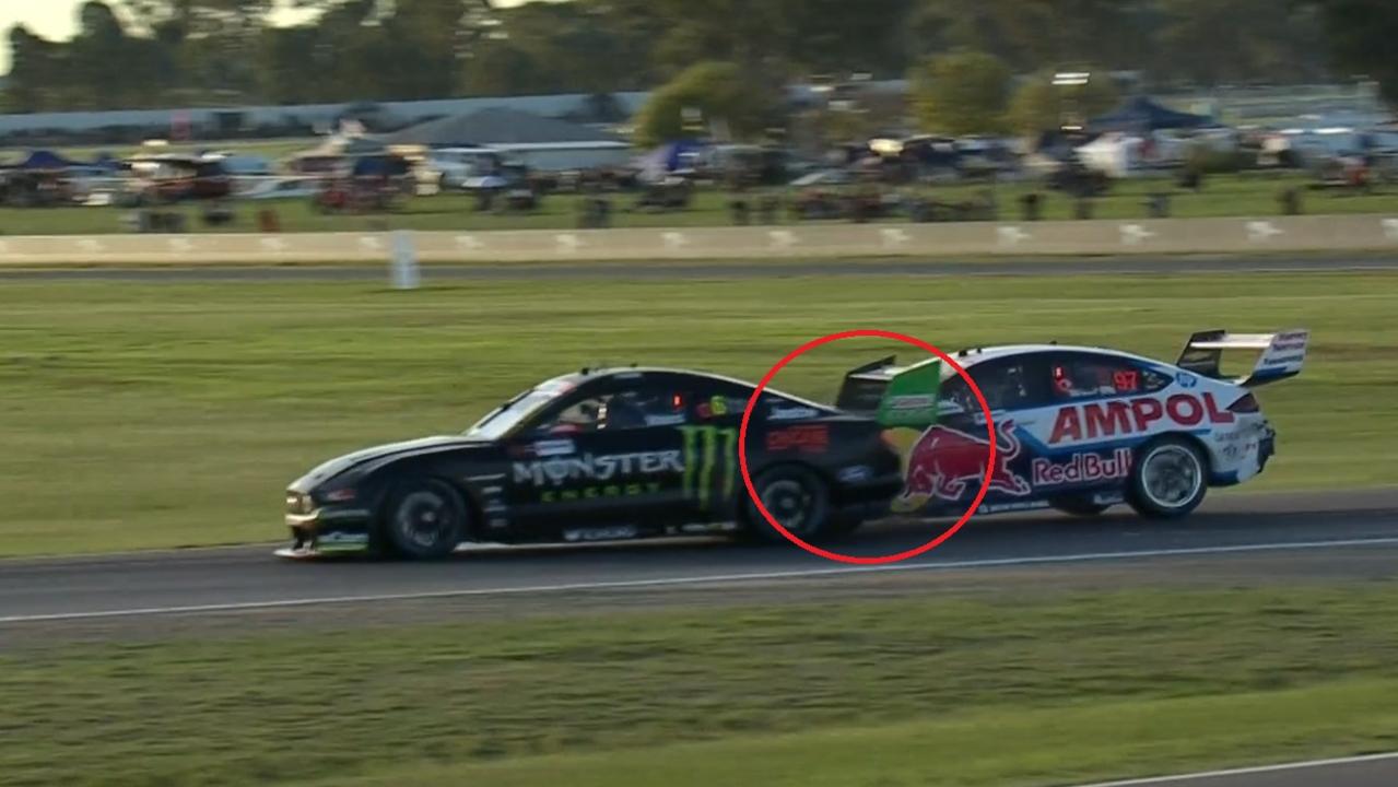 Waters and van Gisbergen came together late.