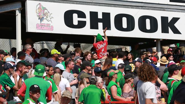 The famous Wynnum Manly Seagulls Chook Pen as politicians urge community to get behind the team. Picture: AAP/Attila Csaszar