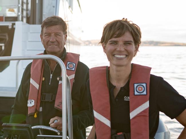 2023 Tasmanian Tourism Awards. On BoardÃ¢â¬â¢s Pieter and Alice van der Woude in front of expedition vessel Odalisque. Picture: Brad Harris