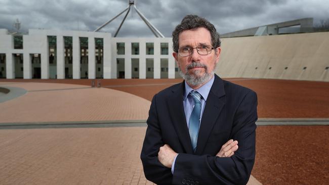 Dr Peter Ridd outside Parliament House in Canberra.