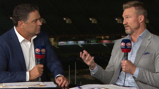 Beveridge was slammed by several AFL greats including Garry Lyon (left). Pic: Fox Footy.