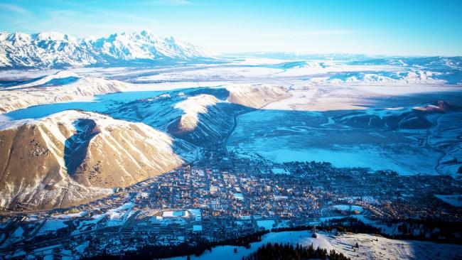 On the edge of Grand Teton and Yellowstone national parks in Wyoming, Jackson Hole overlooks a wilderness expanse in the least-populated state of the US.