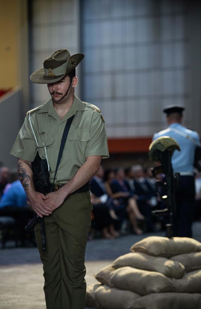 The Top End community gathered at the Darwin Convention Centre to commemorate the Bombing of Darwin. Picture: Pema Tamang Pakhrin