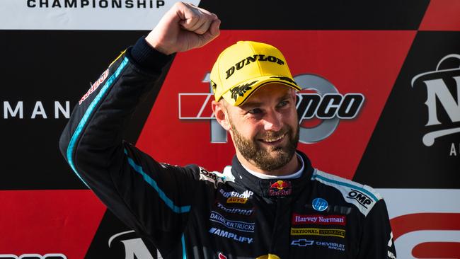 Triple Eight’s Shane van Gisbergen holds a 214-point lead in the Supercars championship. Picture: Getty Images