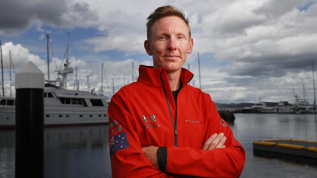 Sailor Luke Watkins as thrown overboard from yacht Porco Rosso during the 2024 Sydney to Hobart yacht race. Picture: Nikki Davis-Jones