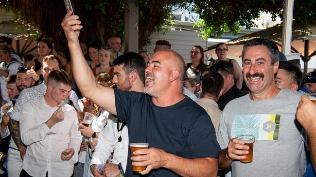 ADF personnel crowd into Darwin pubs to celebrate Anzac Day. Picture: Pema Tamang Pakhrin