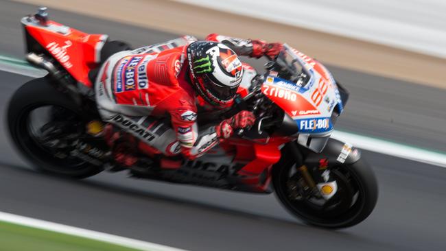 Jorge Lorenzo qualified on pole position for the British Grand Prix.