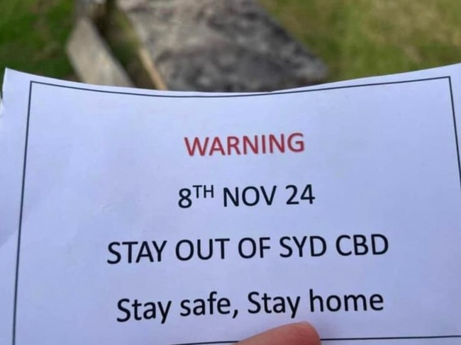 Families across Sydney woke up to a concerning letter dropped in their mail boxes. Picture: Supplied