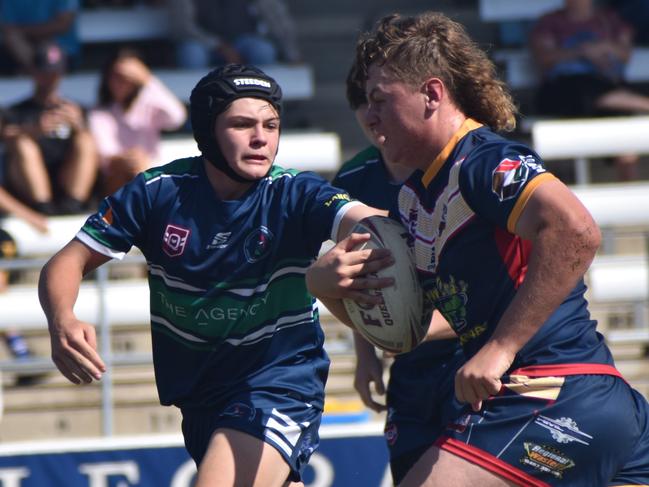 Rockhampton District Junior Rugby League CQ Club Challenge, under-15, Blackwater Crushers versus Brothers White, Browne Park, June 24, 2023.