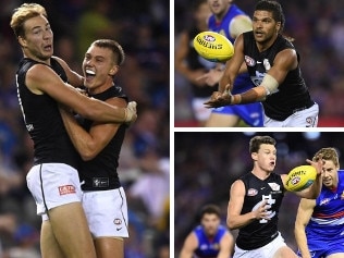 Harry McKay and Sam Petrevski-Seton came of age as Patrick Cripps and Sam Walsh put on a midfield master class in the Blues' win over the Dogs.