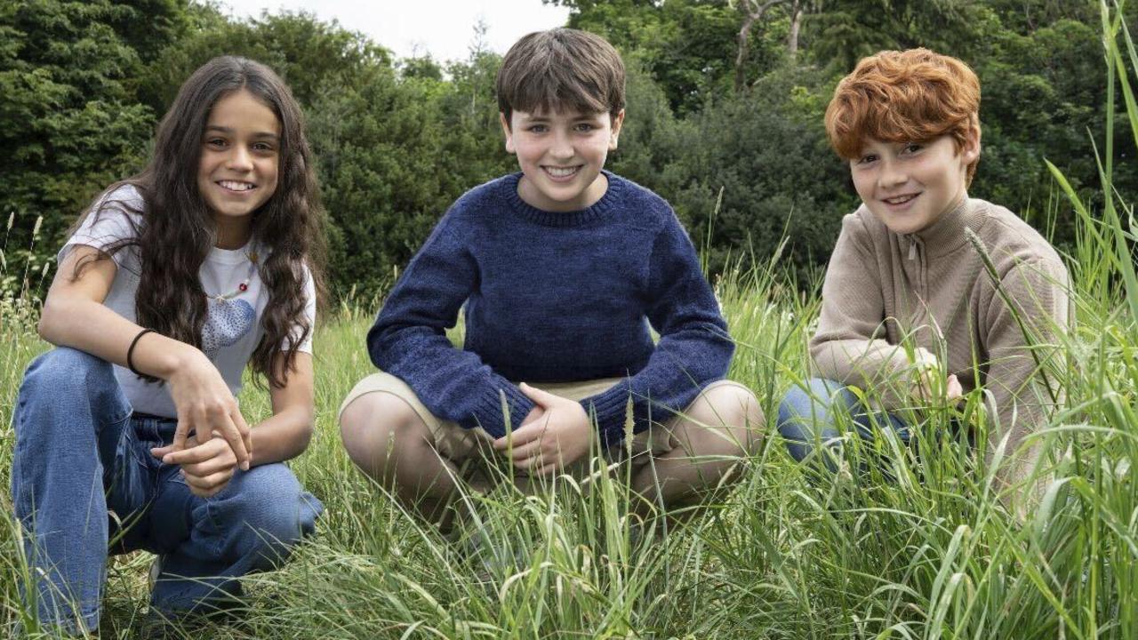 This image released by HBO shows actors, from left, Arabella Stanton, Dominic McLaughlin, and Alastair Stout, who will portray Hermione Granger, Harry Potter and Ron Weasley in the HBO series Harry Potter. Picture: Aidan Monaghan/HBO via AP