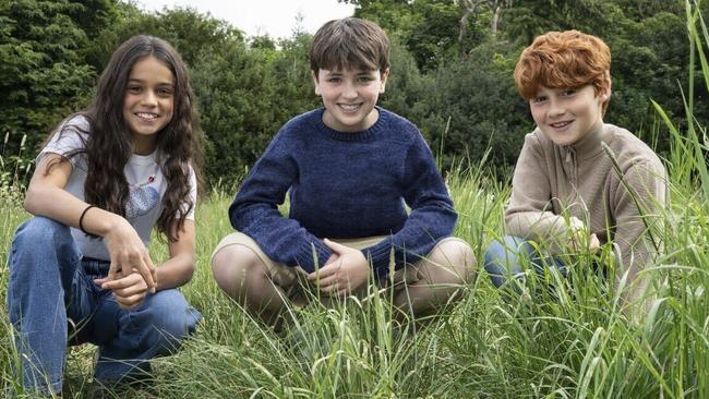 This image released by HBO shows actors, from left, Arabella Stanton, Dominic McLaughlin, and Alastair Stout, who will portray Hermione Granger, Harry Potter and Ron Weasley in the HBO series Harry Potter. Picture: Aidan Monaghan/HBO via AP