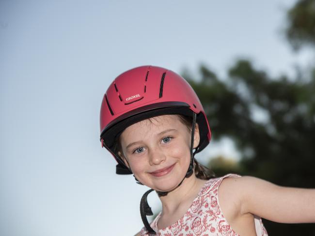 Olympia Morwood riding the ponies. One of the many kid's activities at Mildura's NYE celebrations in 2024. Picture: Noel Fisher