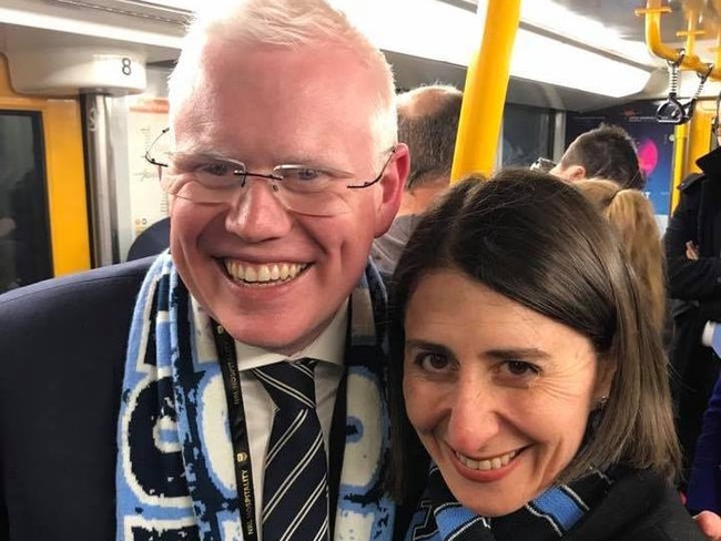 Gareth Ward with Premier Gladys Berejiklian.