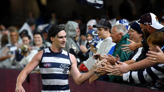 Gryan Miers’ form has lifted again. Picture: Albert Perez/AFL Photos via Getty Images