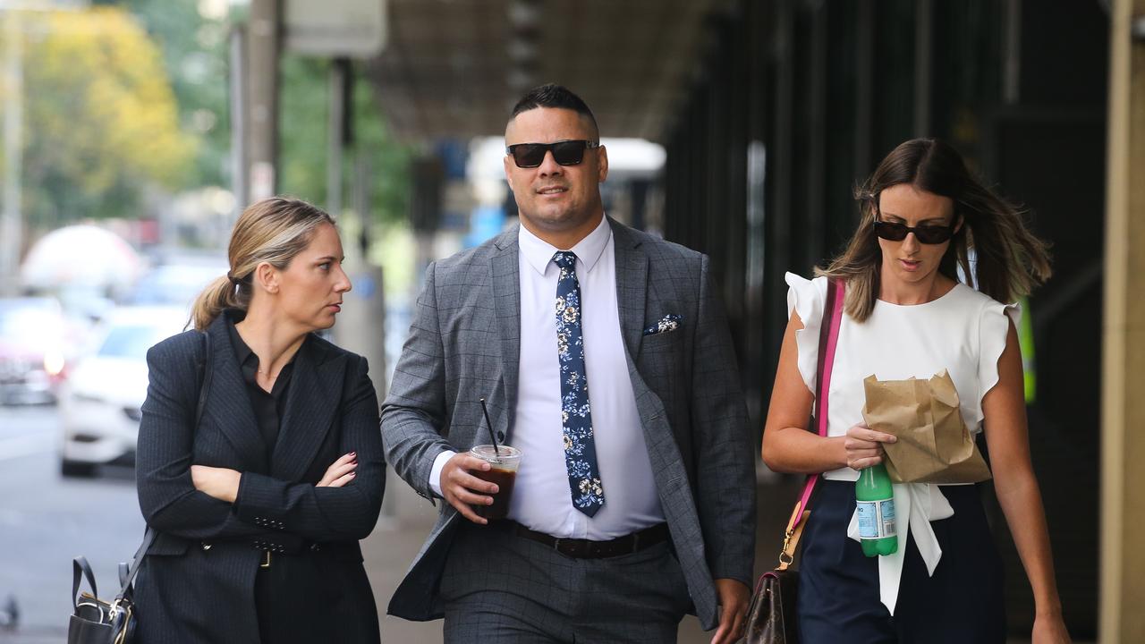 Jarryd Hayne entering court on Tuesday. Picture NCA Newswire / Gaye Gerard