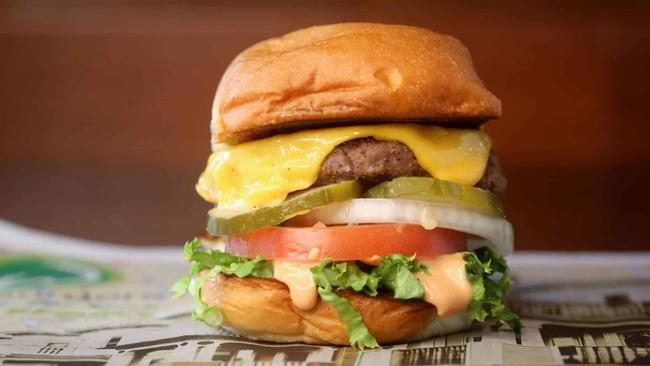 One of the burgers at Wahlburgers in Surfers Paradise.