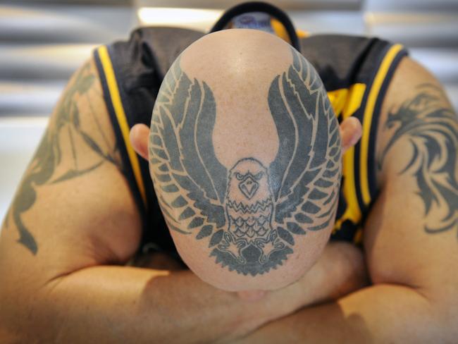 James Clark-Smith remarkable Eagles head tattoo.