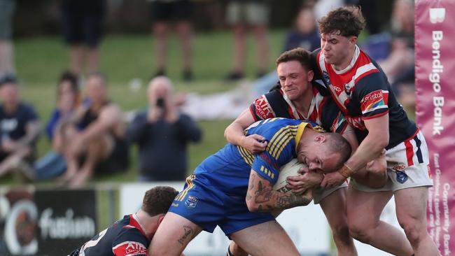 Zade Besley (centre) in action for the Eagles in last year’s decider. Picture: Sue Graham