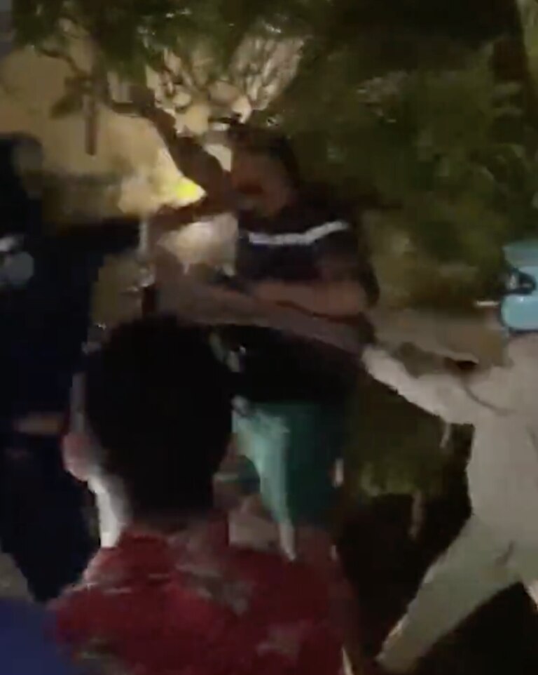 Screenshots from the video of the attack. Picture: supplied