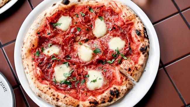 Talk about fast food — this pizza landed at our table in six minutes.