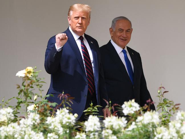 Then US President Donald Trump with Israeli Prime Minister Benjamin Netanyahu in 2020. Photo: AFP.