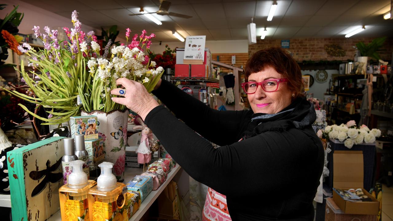  Local and business owner Julie Modra, 58, in her shop Tudor Homewears &amp; The Coffee Shop. Picture: Tricia Watkinson.