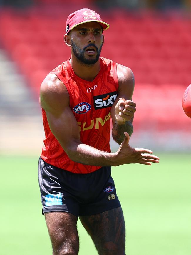 Touk Miller is under an injury cloud. Picture: Chris Hyde/Getty Images.