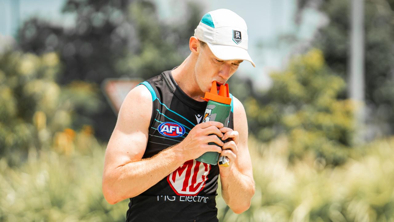 Todd Marshall at the Power’s training camp on the Sunshine Coast. Picture: PAFC