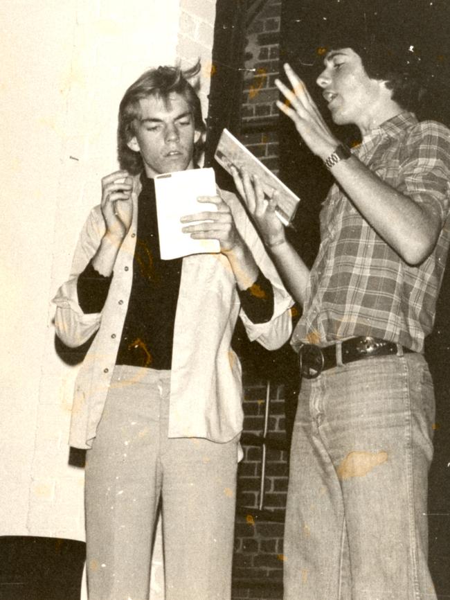 Hugo Weaving (left) in the Knox production of Juno and the Paycock in 1978