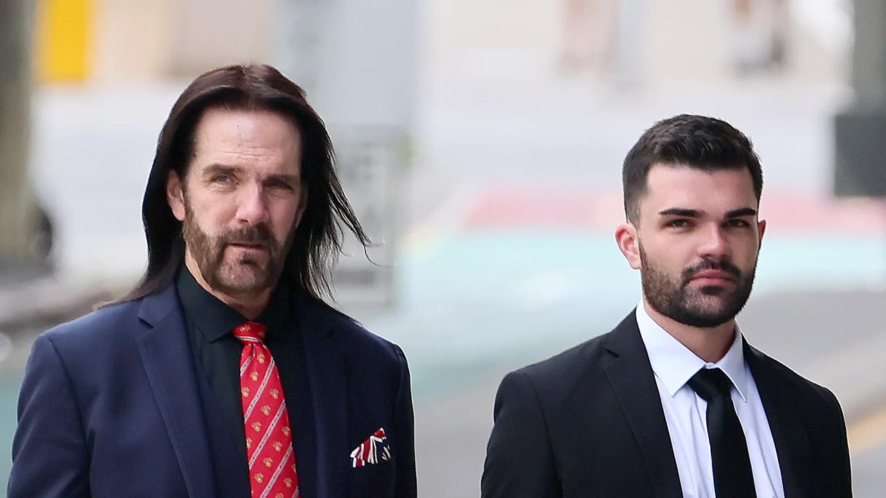 William “Billy” James Mitchell arrives at the Brisbane Supreme Court with his son William the 4th, right. Picture: NewsWire/Tertius Pickard