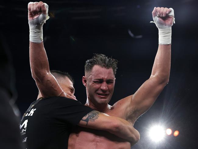 Rohan Murdoch celebrates his win over Hardman. Picture: Mark Kolbe/Getty Images