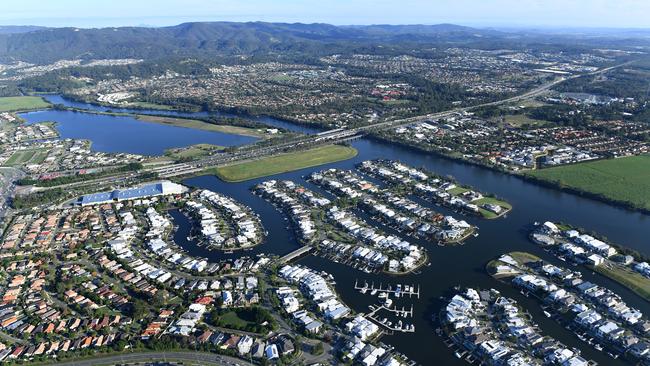 The quiet and green Gold Coast suburb of Coomera, where Pe’a located and arrested on Monday. Picture: Dave Hunt