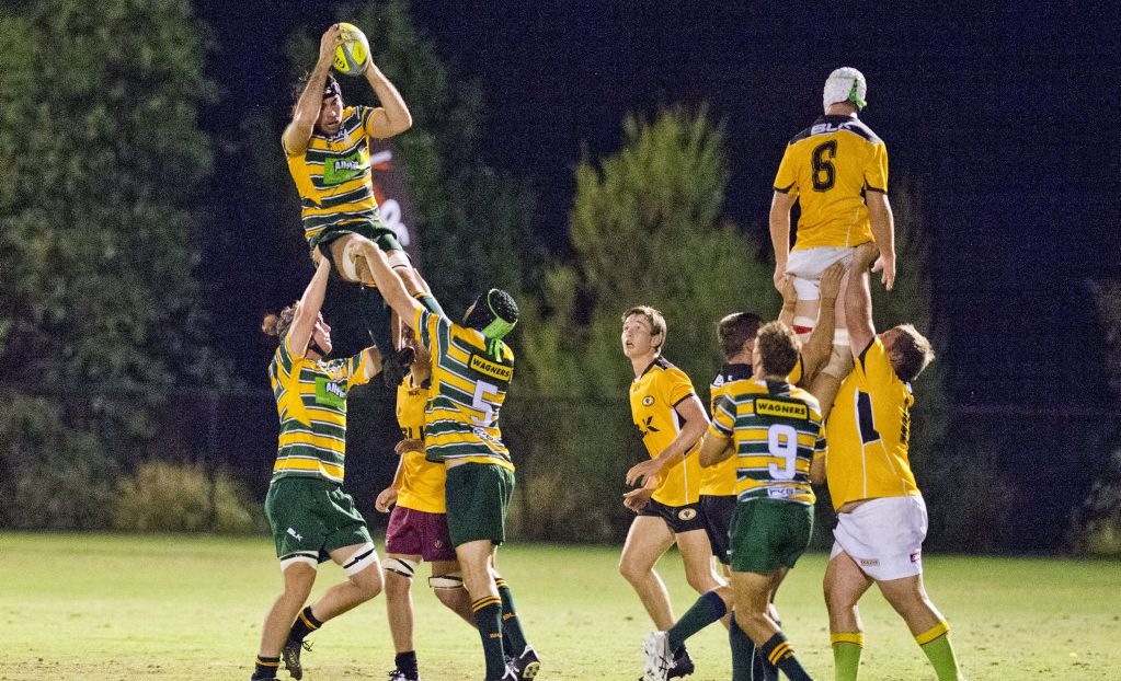 Lachlan Tulloch takes the ball for Darling Downs in the lineout. Rugby Union, Cattleman's Cup, Darling Downs vs Central Qld Brahmans. Saturday, 3rd Mar, 2018. Picture: Nev Madsen