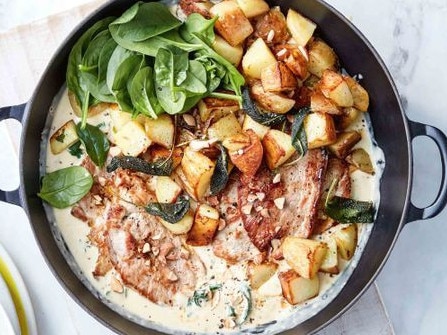 Pork with potatoes.