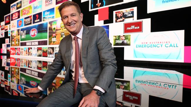 Seven West Media CEO Tim Worner announces the broadcaster’s offerings for 2019, with men’s cricket the linchpin. Picture: James Croucher