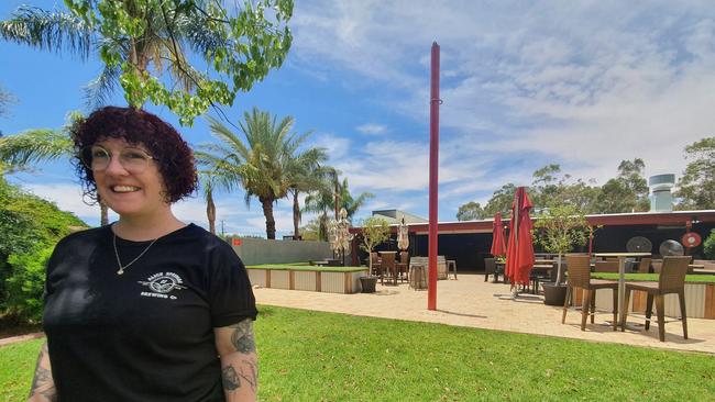 Alice Springs Brewing Co manager Bek Ogden at new space The Hideout.