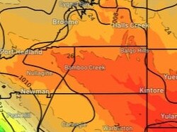 A trough and a cold front will drag the hot air to the south-east over the coming weekend. Picture: Weatherzone