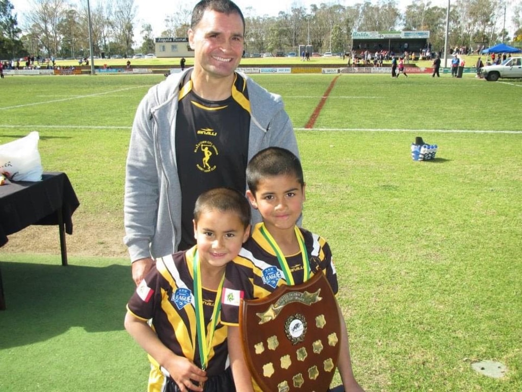 Willie McLean with sons Casey and Jesse. Credit: Supplied.