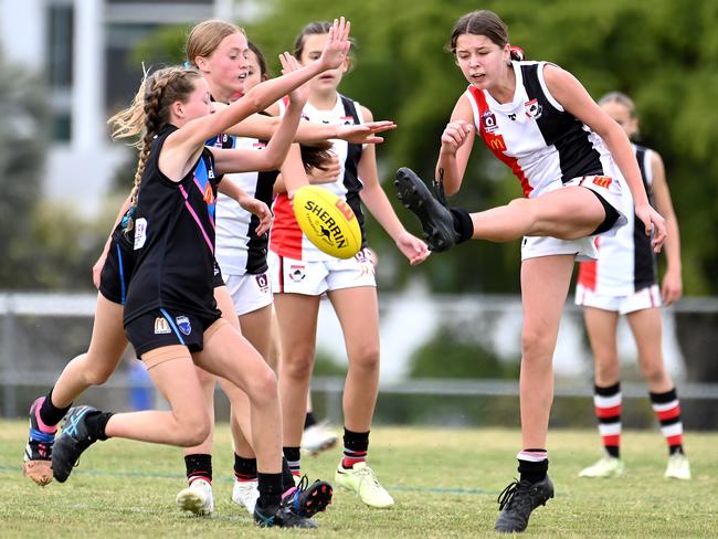 Action from Saturday's McDonaldâ€™s South East Queensland Youth Grand Finals played at Yeronga AFC. 2 September 2023. Picture, John Gass