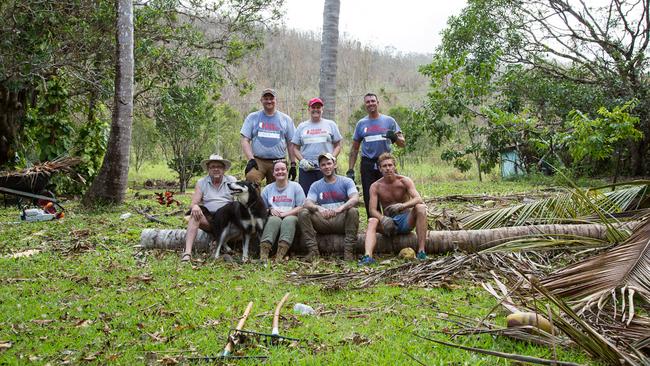 Team Rubicon's team in Prosperine after Cyclone Debbie. Picture: Adil Jain