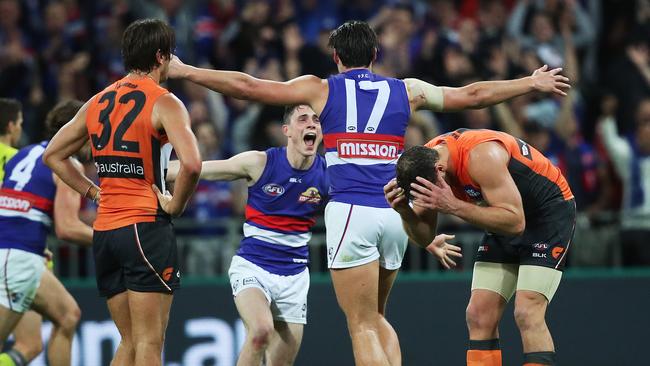 Last year’s preliminary final between the Giants and Bulldogs drew a peak audience of 3.65 million. Picture. Phil Hillyard