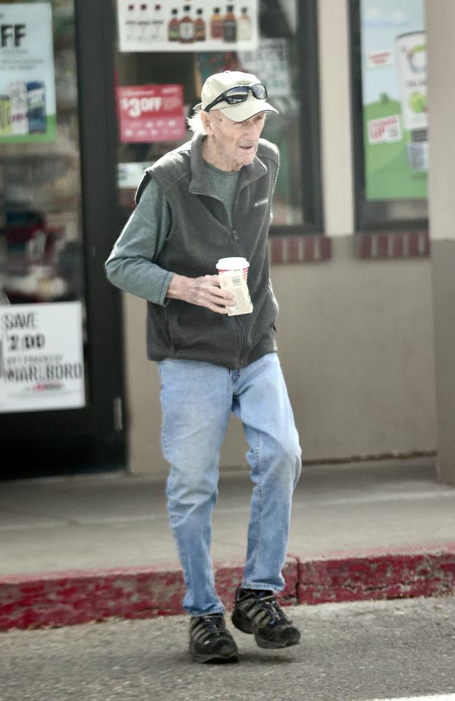 This actor used to be one of Hollywood’s favourite leading men. Now aged 93, he looked extremely frail during an outing at an LA petrol station. Picture: Splash News/Media Mode