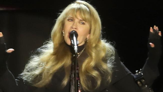 Stevie Nicks performing at Adelaide’s Botanic Park earlier this week. Picture: AAP