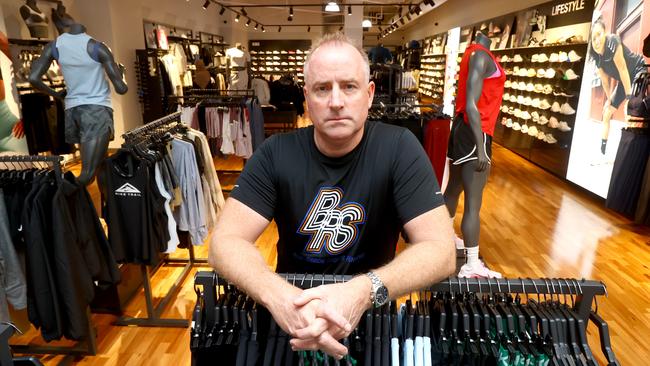 Nike Rundle Mall store owner Shannon Aistrope is frustrated with the increase in crime in the mall. Picture: Kelly Barnes