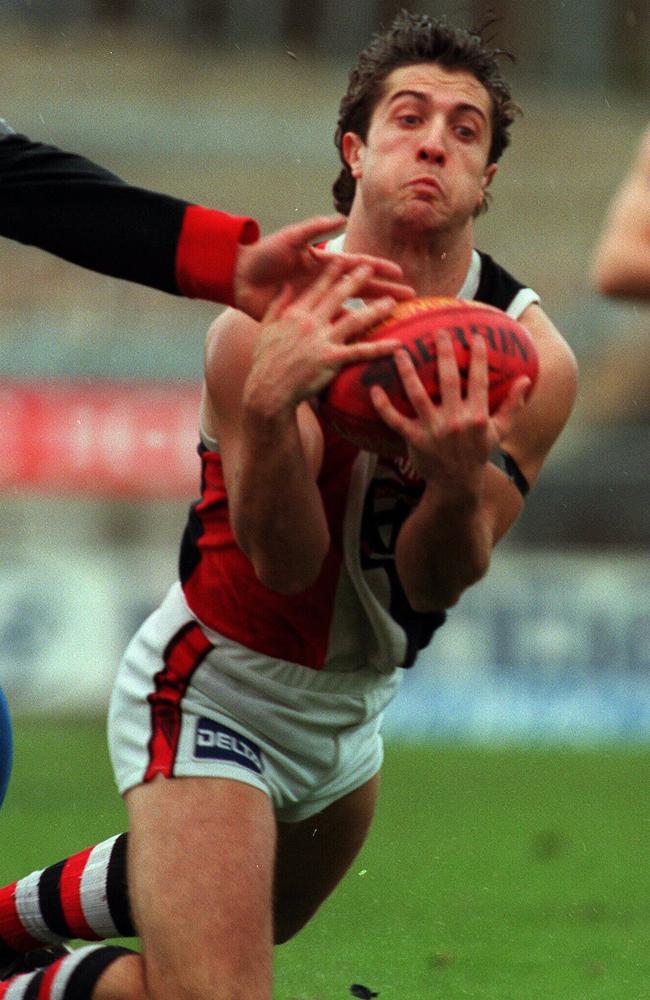 Luke Beveridge playing for the Saints in 1996.