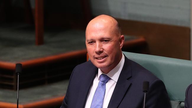 Peter Dutton in Question Time yesterday. Picture Kym Smith