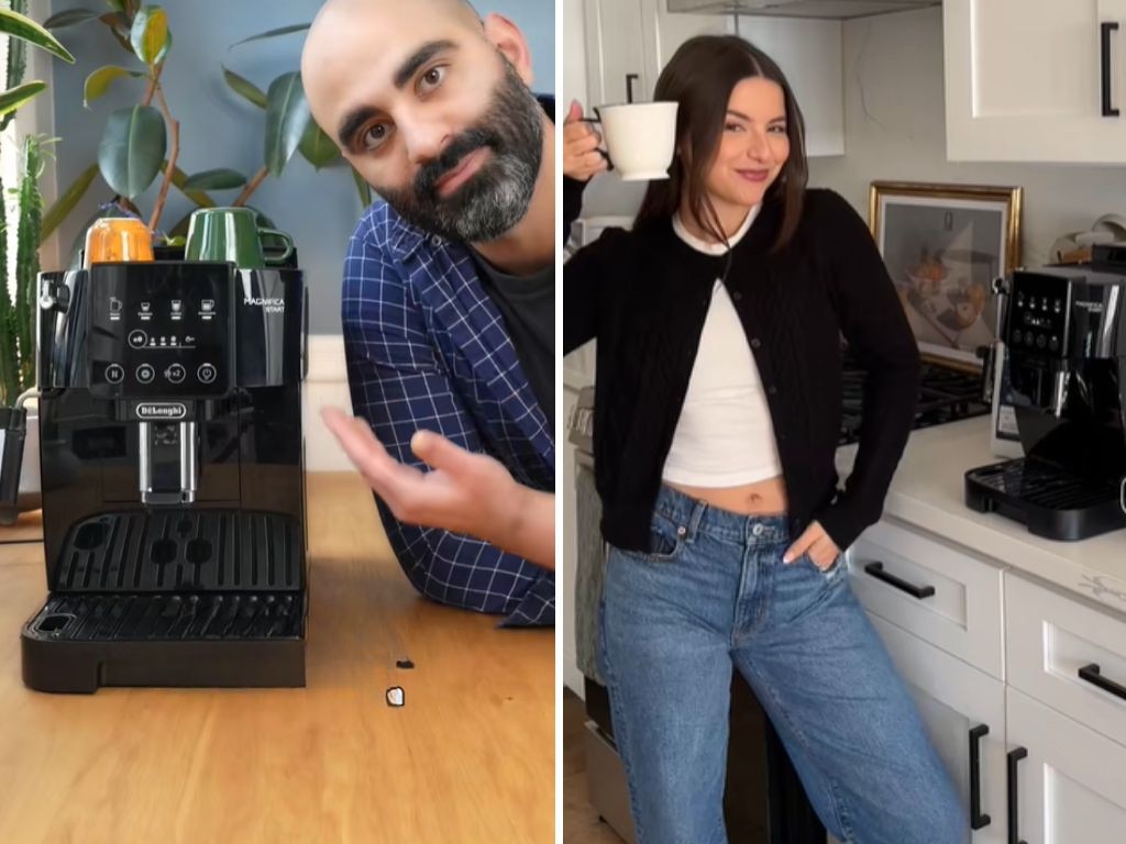 There's epic savings on DeLonghi coffee machines. TikTok: @thebrownbarista @camila.vilas