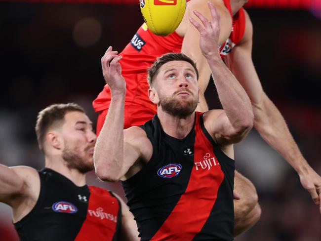 MELBOURNE, AUGUST 10, 2024: 2024 AFL Football - Round 22 - Essendon Bombers V Gold Coast Suns at Marvel Stadium. Jayden Laverde of the Bombers in action. Picture: Mark Stewart